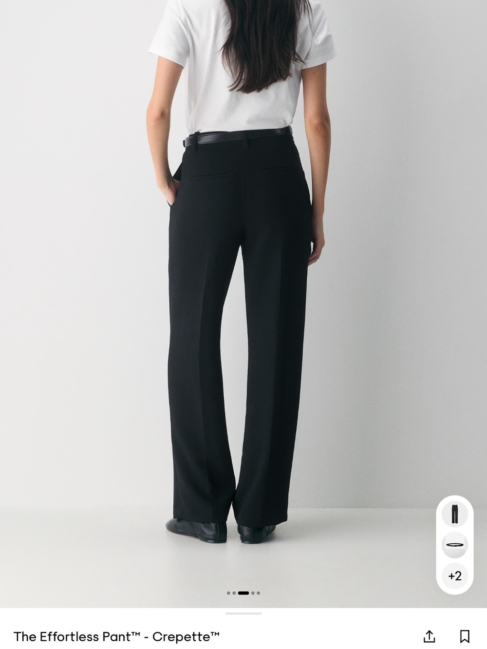 Aritzia Wilfred Black Straight-Leg Trousers